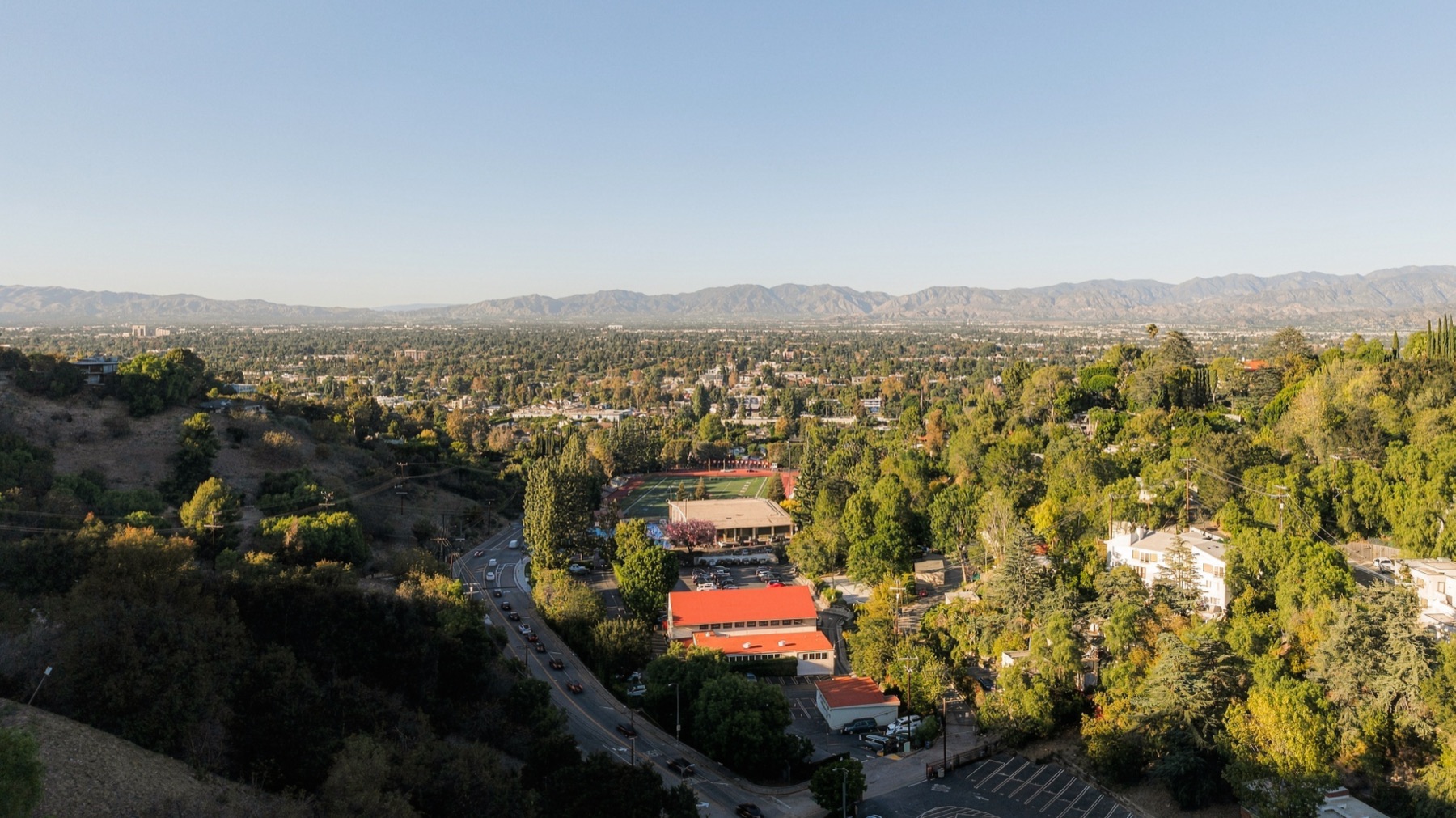 Aerial over the San Fernando Valley
