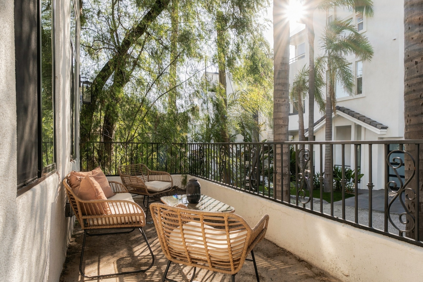 Covered terrace in the trees