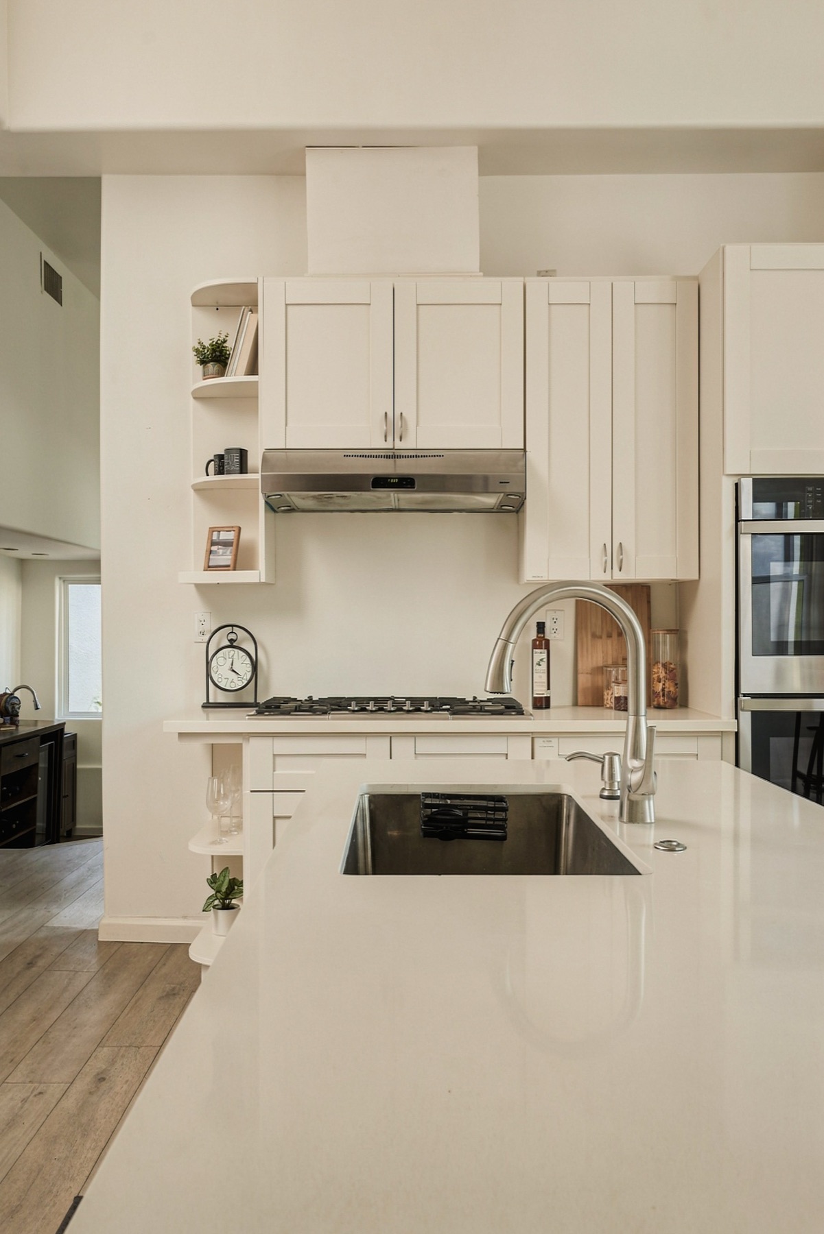 Kitchen detail, cooktop and sink